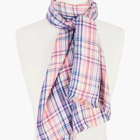 Talbots Multicolor Plaid Oblong Scarf - NEW - Picture 1 of 4